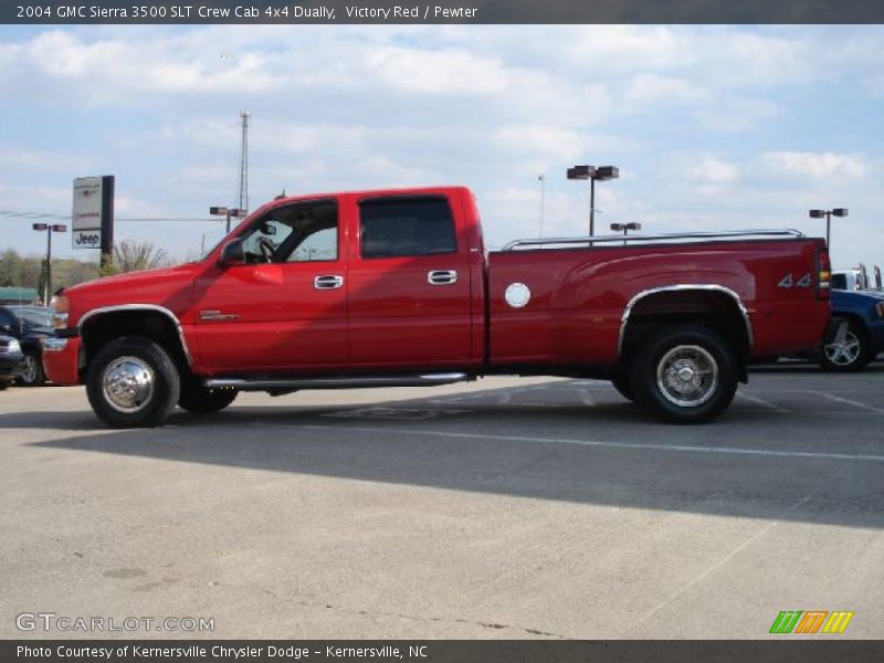 Victory Red / Pewter 2004 GMC Sierra 3500 SLT Crew Cab 4x4 Dually