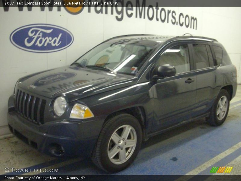 Steel Blue Metallic / Pastel Slate Gray 2007 Jeep Compass Sport