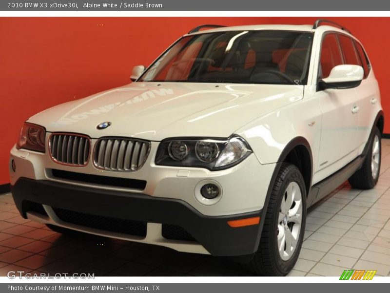 Alpine White / Saddle Brown 2010 BMW X3 xDrive30i