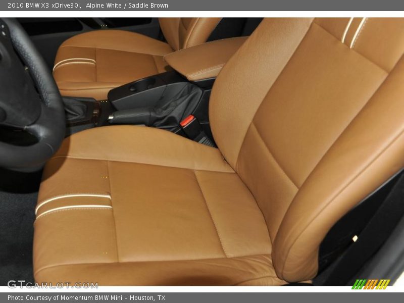 Alpine White / Saddle Brown 2010 BMW X3 xDrive30i
