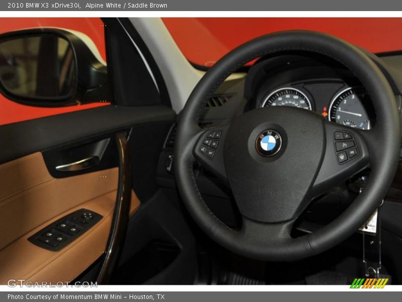 Alpine White / Saddle Brown 2010 BMW X3 xDrive30i