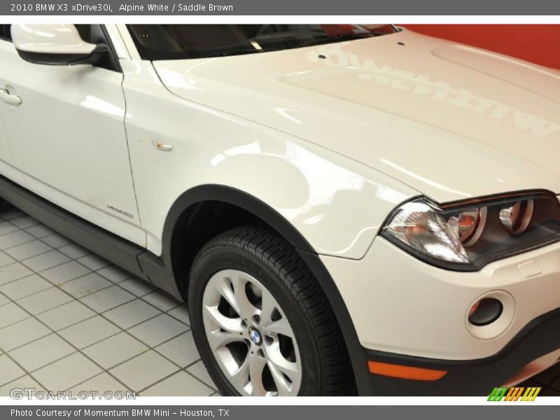 Alpine White / Saddle Brown 2010 BMW X3 xDrive30i