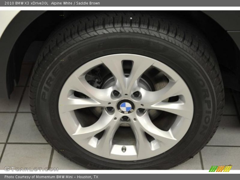 Alpine White / Saddle Brown 2010 BMW X3 xDrive30i