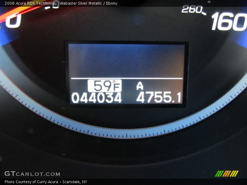 Alabaster Silver Metallic / Ebony 2008 Acura RDX Technology