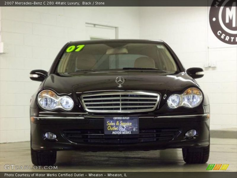 Black / Stone 2007 Mercedes-Benz C 280 4Matic Luxury