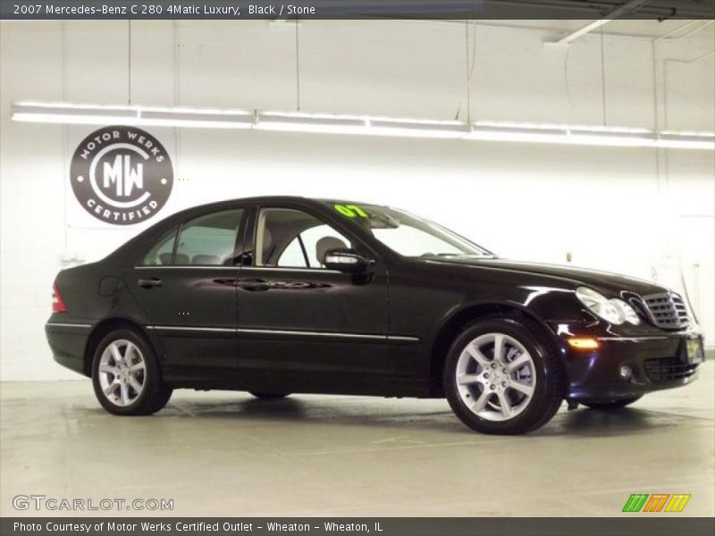 Black / Stone 2007 Mercedes-Benz C 280 4Matic Luxury
