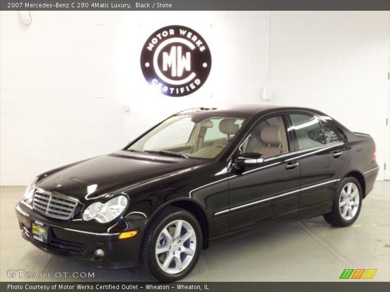Black / Stone 2007 Mercedes-Benz C 280 4Matic Luxury