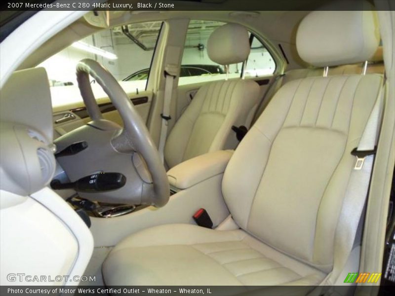 Black / Stone 2007 Mercedes-Benz C 280 4Matic Luxury