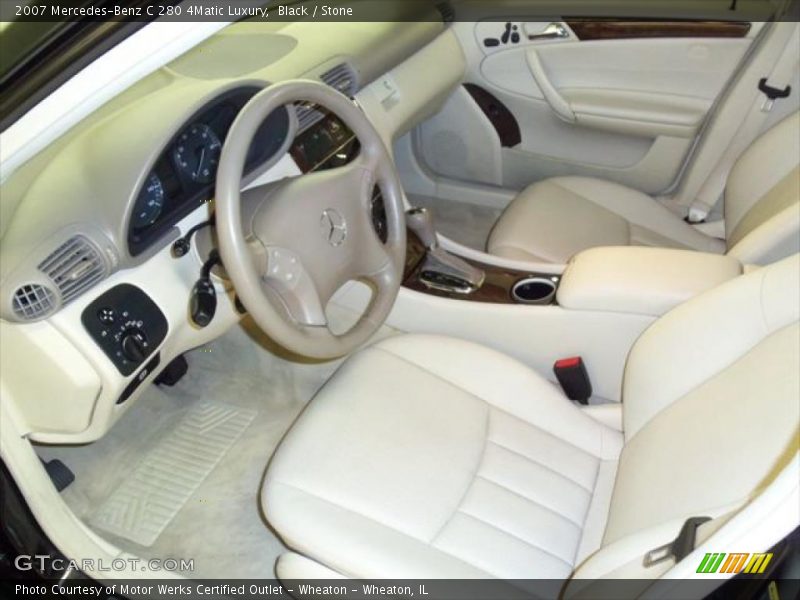 Black / Stone 2007 Mercedes-Benz C 280 4Matic Luxury