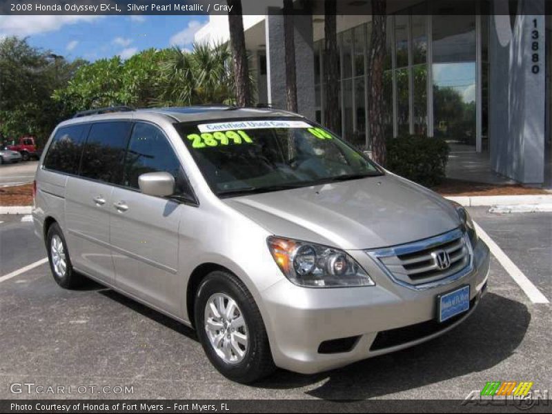 Silver Pearl Metallic / Gray 2008 Honda Odyssey EX-L