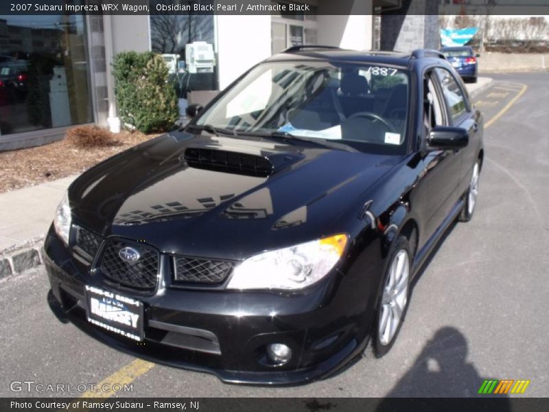 Obsidian Black Pearl / Anthracite Black 2007 Subaru Impreza WRX Wagon