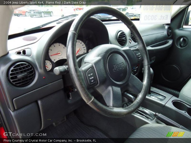 Flame Red / Dark Slate Gray 2004 Jeep Liberty Sport 4x4