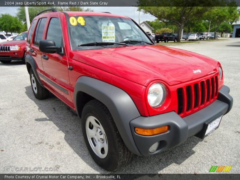Flame Red / Dark Slate Gray 2004 Jeep Liberty Sport 4x4