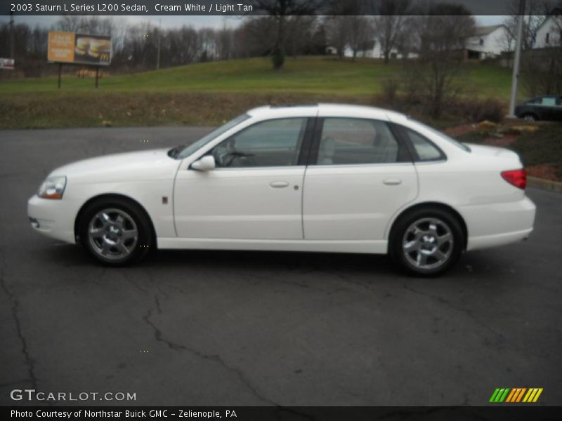 Cream White / Light Tan 2003 Saturn L Series L200 Sedan