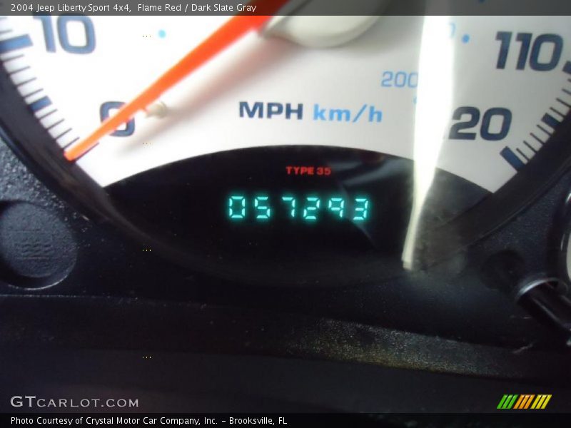 Flame Red / Dark Slate Gray 2004 Jeep Liberty Sport 4x4