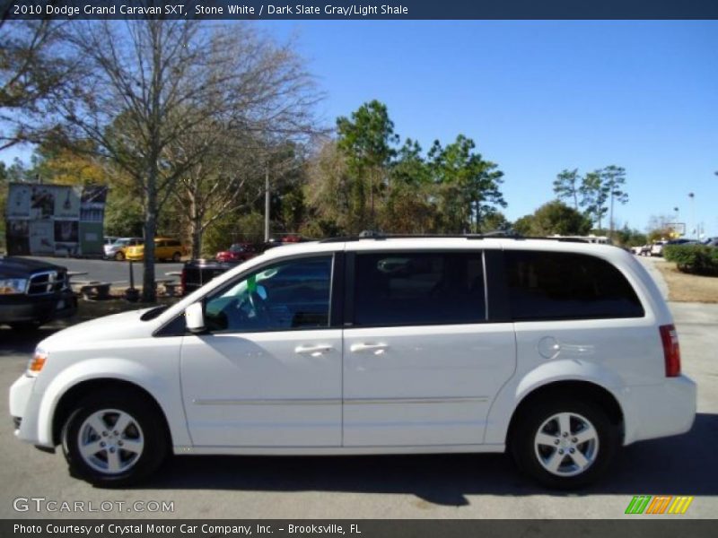 Stone White / Dark Slate Gray/Light Shale 2010 Dodge Grand Caravan SXT