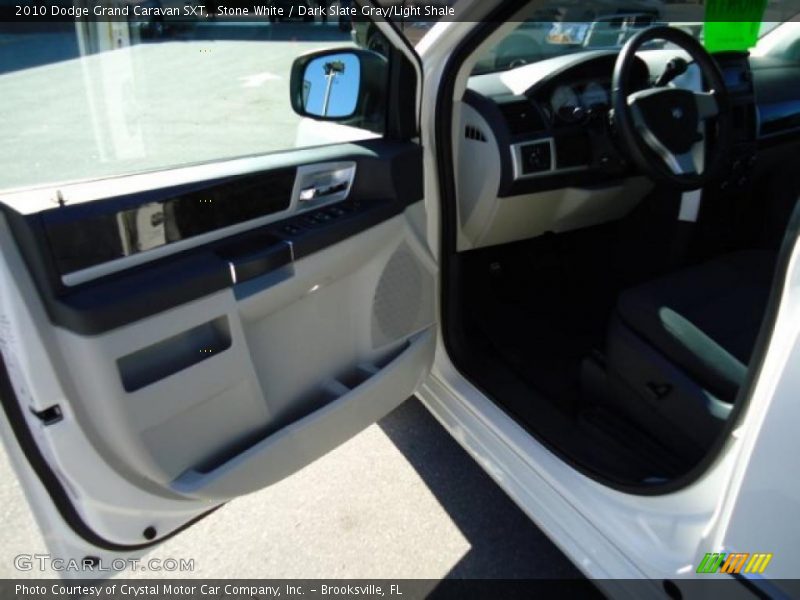 Stone White / Dark Slate Gray/Light Shale 2010 Dodge Grand Caravan SXT