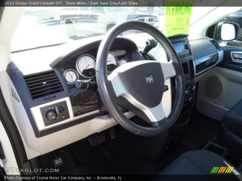 Stone White / Dark Slate Gray/Light Shale 2010 Dodge Grand Caravan SXT