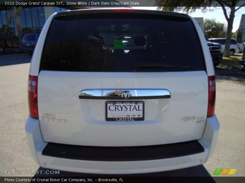 Stone White / Dark Slate Gray/Light Shale 2010 Dodge Grand Caravan SXT
