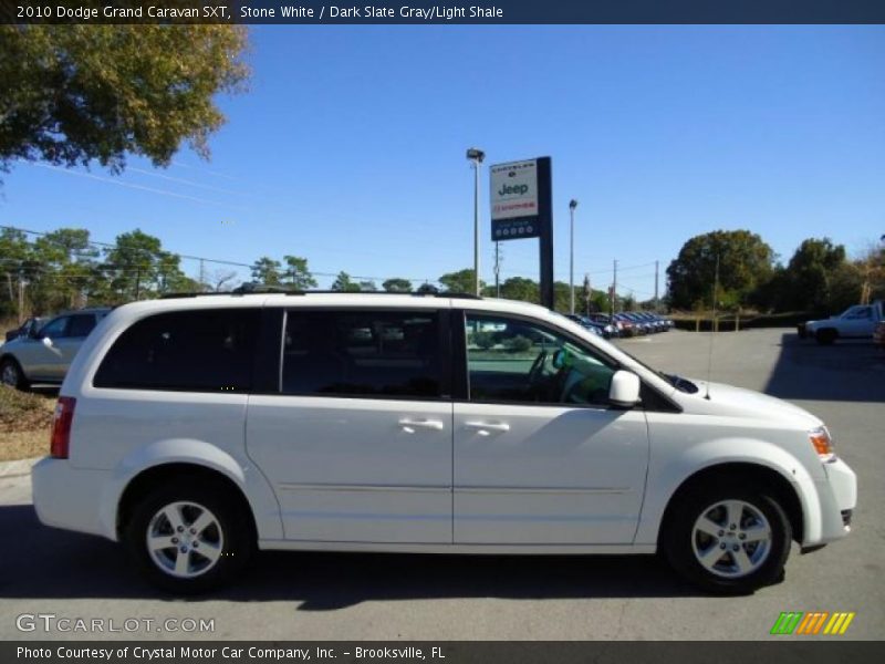 Stone White / Dark Slate Gray/Light Shale 2010 Dodge Grand Caravan SXT