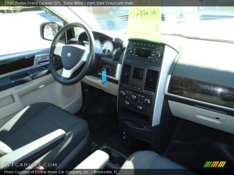 Stone White / Dark Slate Gray/Light Shale 2010 Dodge Grand Caravan SXT