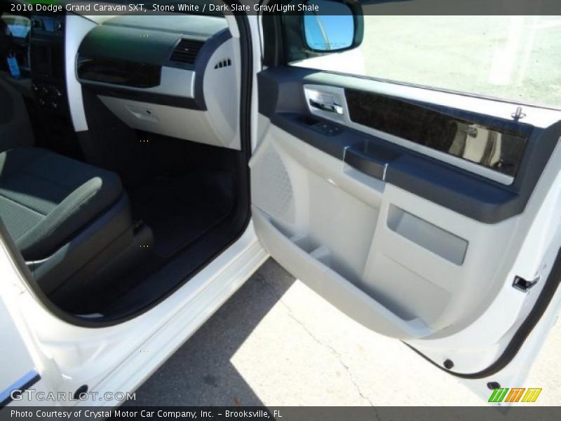 Stone White / Dark Slate Gray/Light Shale 2010 Dodge Grand Caravan SXT