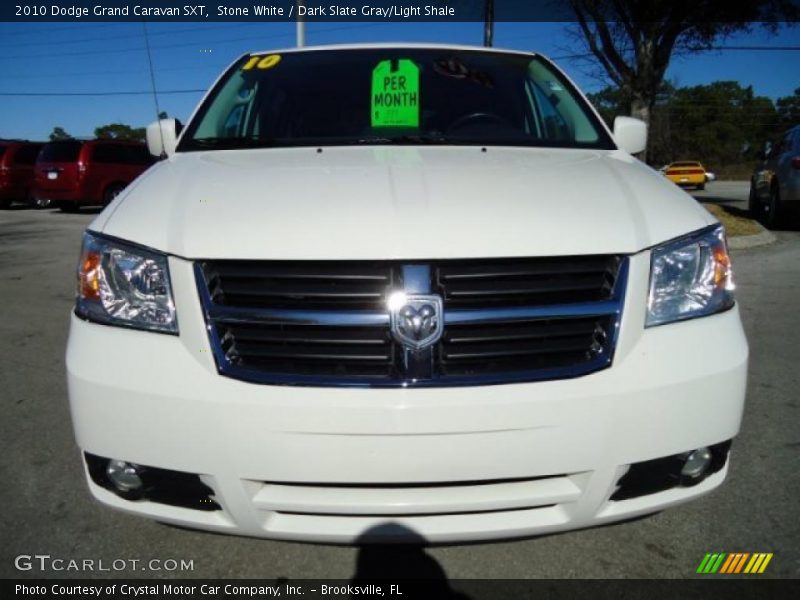 Stone White / Dark Slate Gray/Light Shale 2010 Dodge Grand Caravan SXT