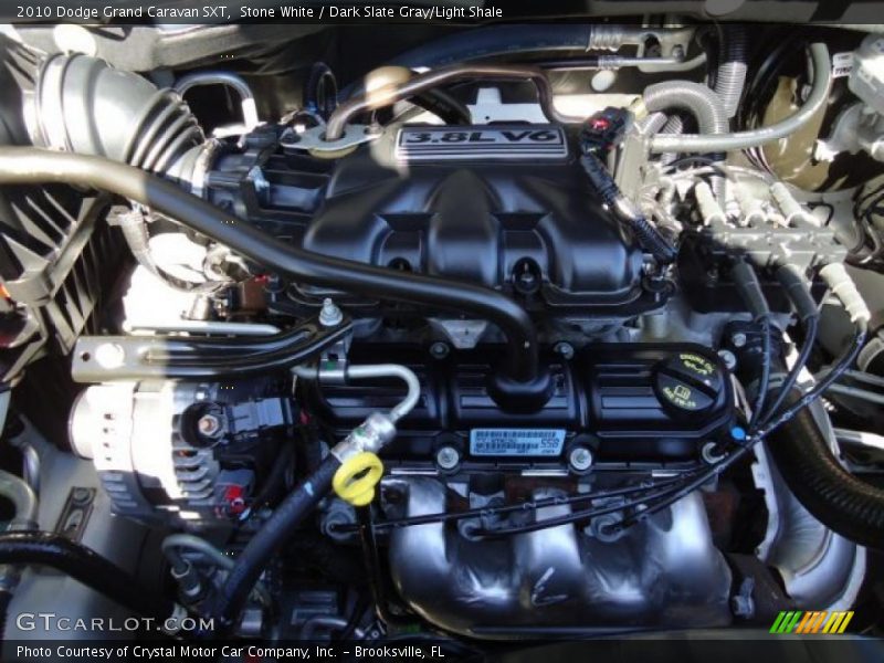 Stone White / Dark Slate Gray/Light Shale 2010 Dodge Grand Caravan SXT