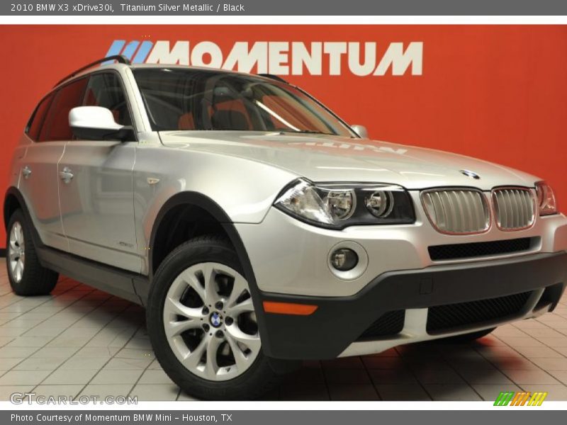 Titanium Silver Metallic / Black 2010 BMW X3 xDrive30i
