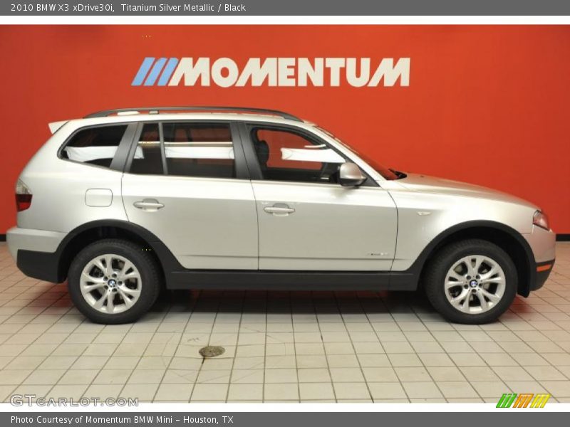 Titanium Silver Metallic / Black 2010 BMW X3 xDrive30i