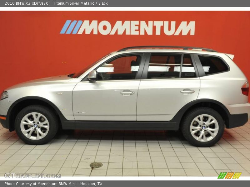 Titanium Silver Metallic / Black 2010 BMW X3 xDrive30i