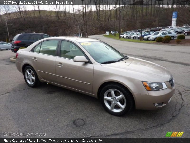 Golden Beige / Beige 2007 Hyundai Sonata SE V6