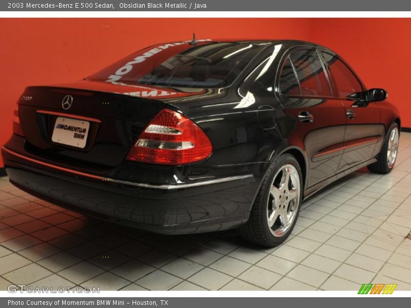 Obsidian Black Metallic / Java 2003 Mercedes-Benz E 500 Sedan