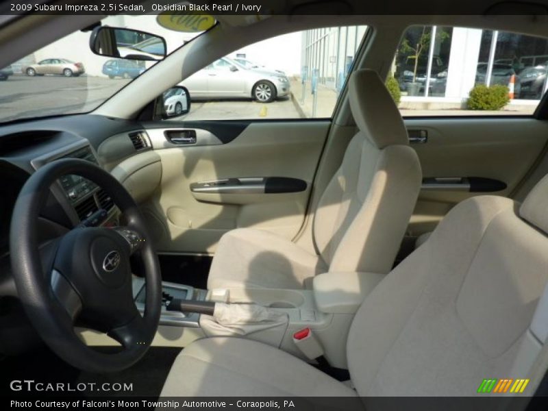 Obsidian Black Pearl / Ivory 2009 Subaru Impreza 2.5i Sedan