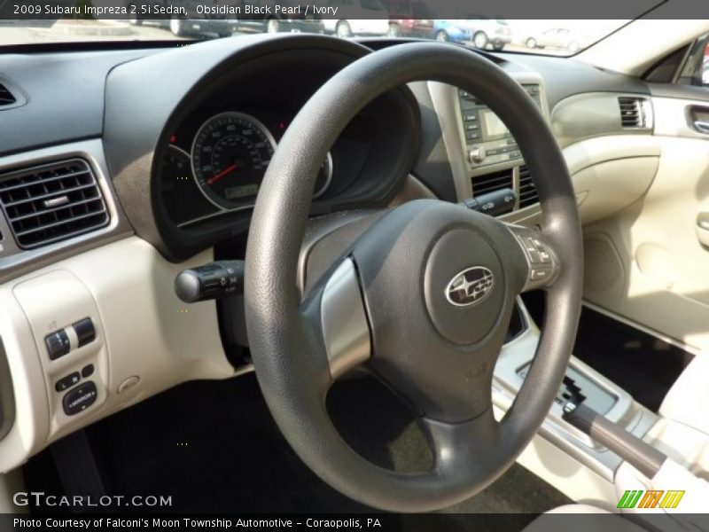 Obsidian Black Pearl / Ivory 2009 Subaru Impreza 2.5i Sedan