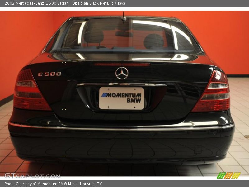 Obsidian Black Metallic / Java 2003 Mercedes-Benz E 500 Sedan