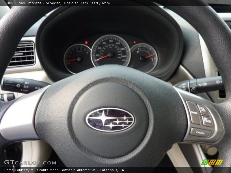 Obsidian Black Pearl / Ivory 2009 Subaru Impreza 2.5i Sedan