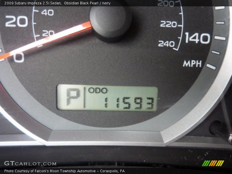 Obsidian Black Pearl / Ivory 2009 Subaru Impreza 2.5i Sedan