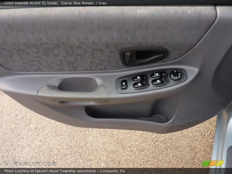 Glacier Blue Metallic / Gray 2003 Hyundai Accent GL Sedan