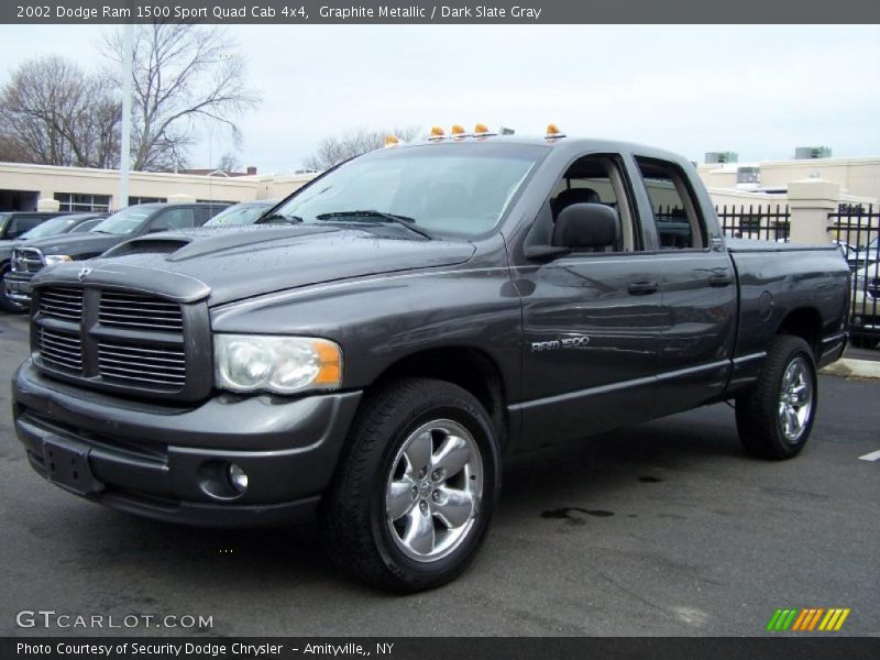 Graphite Metallic / Dark Slate Gray 2002 Dodge Ram 1500 Sport Quad Cab 4x4