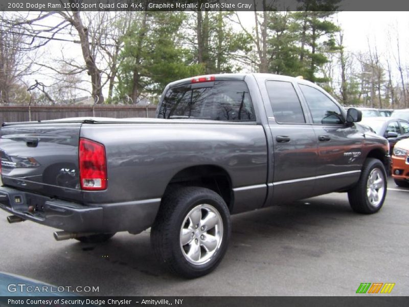 Graphite Metallic / Dark Slate Gray 2002 Dodge Ram 1500 Sport Quad Cab 4x4