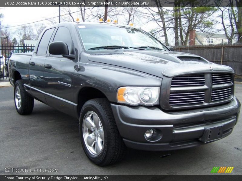 Graphite Metallic / Dark Slate Gray 2002 Dodge Ram 1500 Sport Quad Cab 4x4