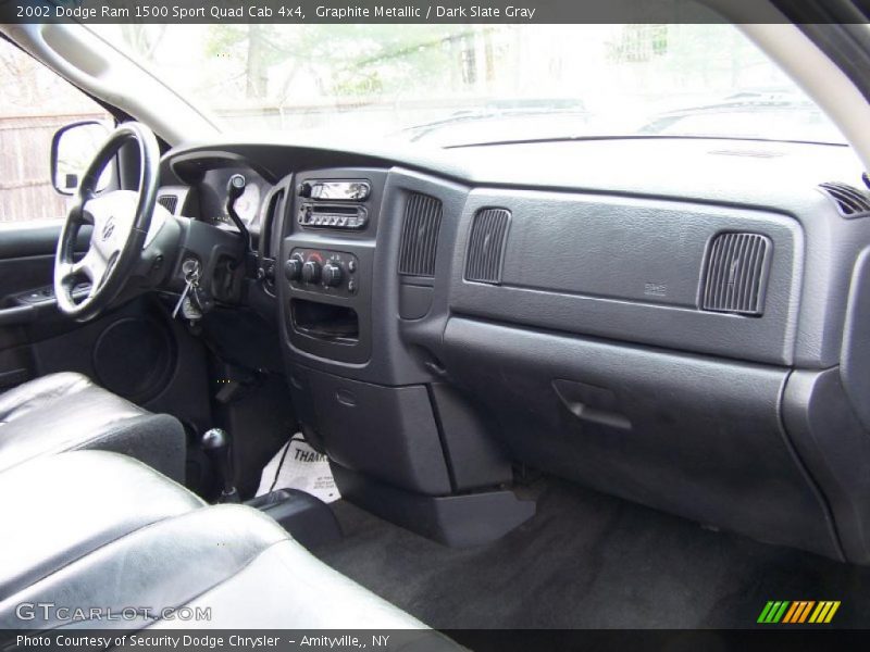 Graphite Metallic / Dark Slate Gray 2002 Dodge Ram 1500 Sport Quad Cab 4x4