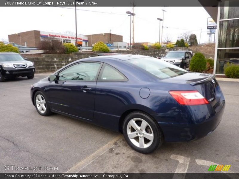 Royal Blue Pearl / Gray 2007 Honda Civic EX Coupe