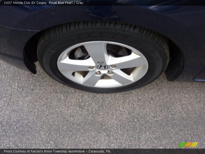 Royal Blue Pearl / Gray 2007 Honda Civic EX Coupe