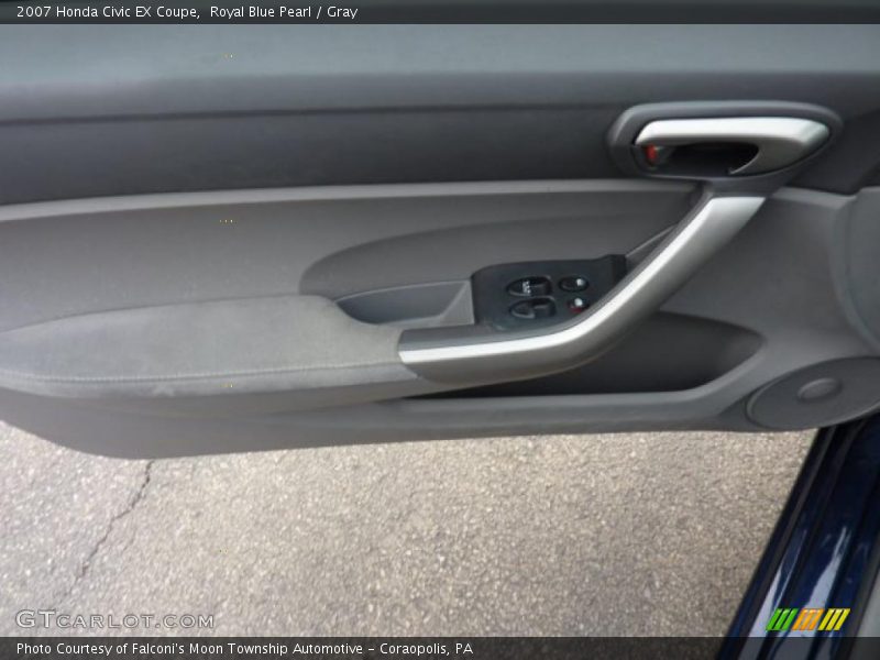 Royal Blue Pearl / Gray 2007 Honda Civic EX Coupe