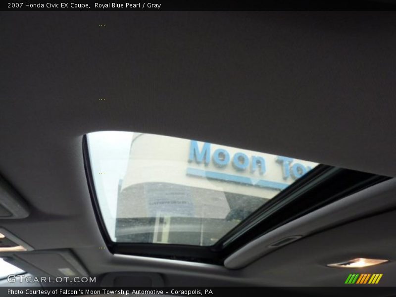 Royal Blue Pearl / Gray 2007 Honda Civic EX Coupe