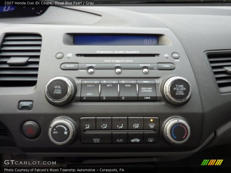 Royal Blue Pearl / Gray 2007 Honda Civic EX Coupe