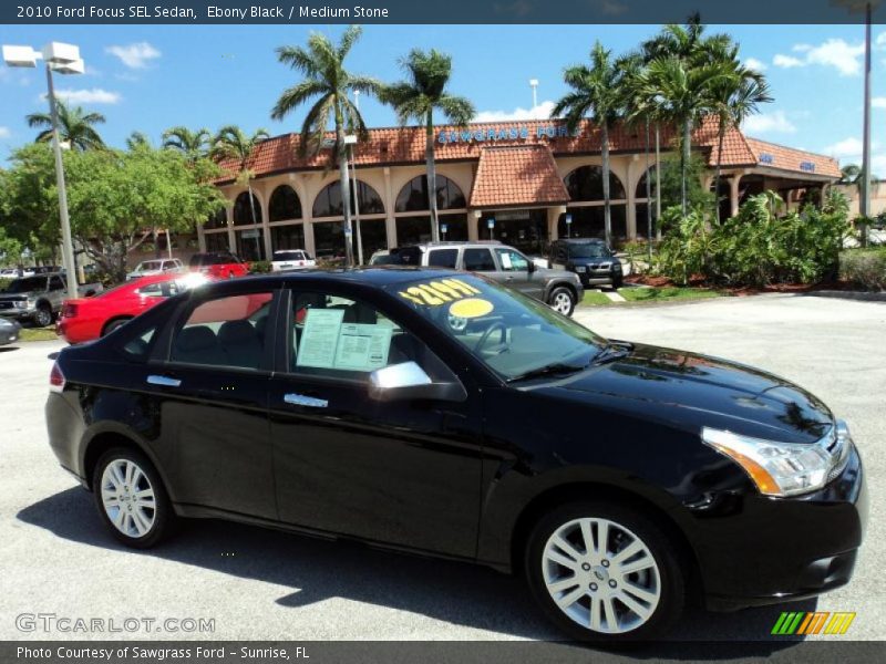 Ebony Black / Medium Stone 2010 Ford Focus SEL Sedan