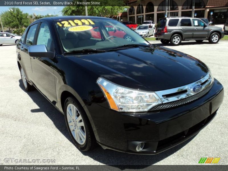 Ebony Black / Medium Stone 2010 Ford Focus SEL Sedan